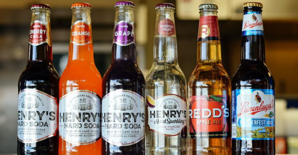 Cider - Glass bottles with alcoholic drink