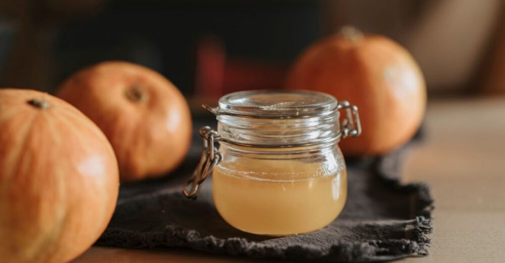 Cider - Apple Cider Vinegar in a Clear Glass Jar