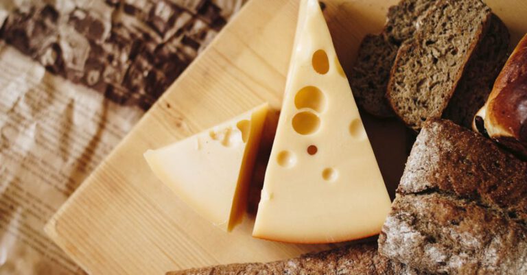 Dairy - Sliced Cheese on Brown Table Top